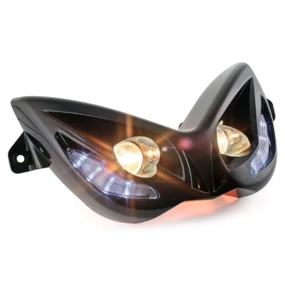 Kép: Fejlámpa EVO 2 kék LED ekkel MBK Nitro / Yamaha Aerox fekete