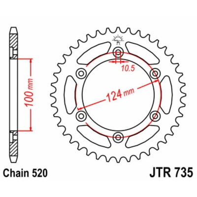 Kép: JTSPROCKETS JTR735.41 Lánckerék