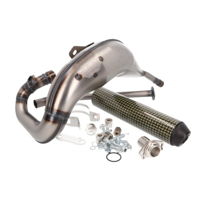 Kép: Yasuni Cross MAX sárga karbonszálas kipufogó Aprilia RX, SX, Derbi R, SM, Gilera RCR, SMT