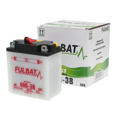 Kép: Fulbat 6V 6N6 3B DRY száraz akkumulátor + savcsomag