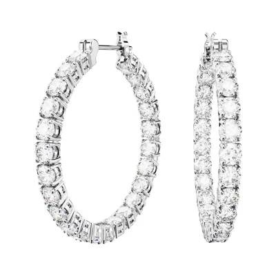 Kép: Swarovski Matrix Fülbevalók, Méret: One Size, White