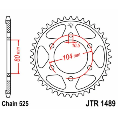 Kép: JT SPROCKETS Acél Standard Hátsó Láncszem 1489 525