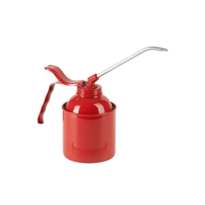 Kép: Olajos kanna Pressol fém pumpás piros merev kifolyócsővel 135mm / 500ml
